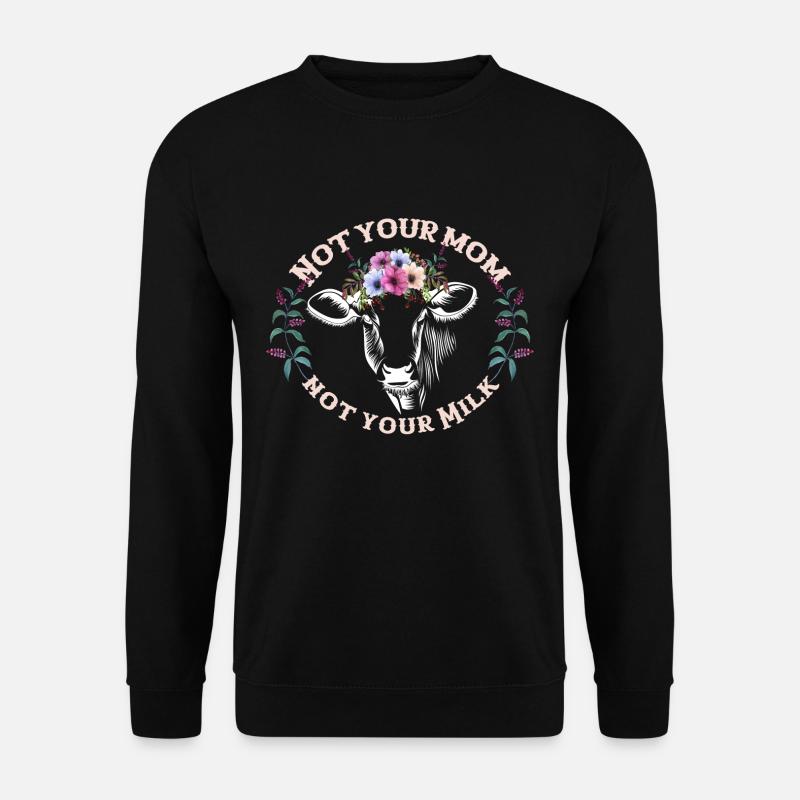 Nicht Deine Milch Kuh Streik Vegan Geschenk Vegi - Unisex Pullover - Schwarz