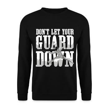 Don't Let Your Guard Down - Unisex Pullover - Schwarz - Vorne - Alina (178cm) & Michal (187cm)