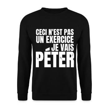 je vais péter - Sweat-shirt Unisexe - noir - Devant - Alina (178cm) & Michal (187cm)