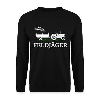 Tractor Feldjäger Village Child Farm Country Egg - Unisex Sweatshirt - black - Front - Alina (178cm) & Michal (187cm)
