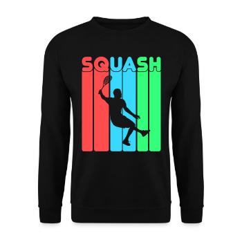 Squash - Unisex Pullover - Schwarz - Vorne - Alina (178cm) & Michal (187cm)