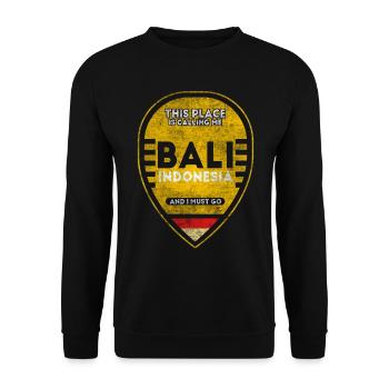 Bali - Unisex Sweatshirt - black - Front - Alina (178cm) & Michal (187cm)