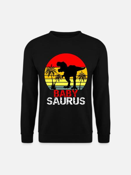 Babysaurus T Rex Dinosaur - Unisex Sweatshirt - black