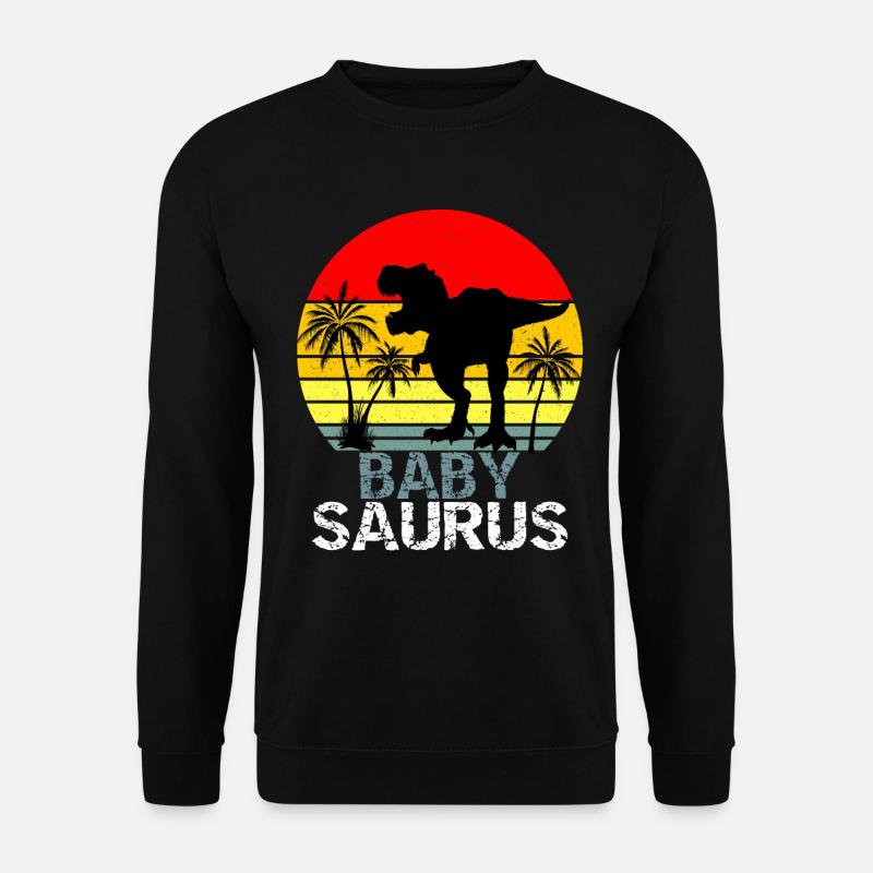 Babysaurus T Rex Dinosaur - Unisex Sweatshirt - black