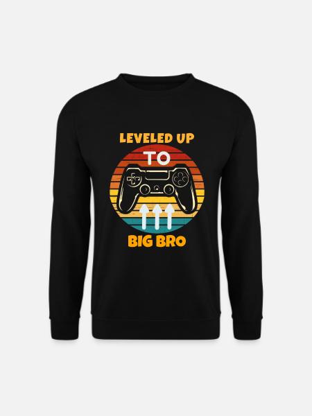 Leveled Up To Big Bro - Unisex Sweatshirt - black
