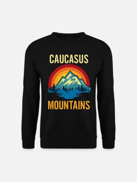 Kaukasus-Gebirge Sonnenuntergang - Unisex Pullover - Schwarz