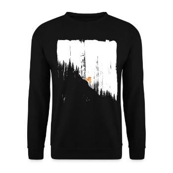 DownhillEr Cyclist Downhill Biker Gift - Unisex Sweatshirt - black - Front - Alina (178cm) & Michal (187cm)