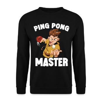 Table Tennis Ping-pong Outfit Table Tennis Player - Unisex Sweatshirt - black - Front - Alina (178cm) & Michal (187cm)