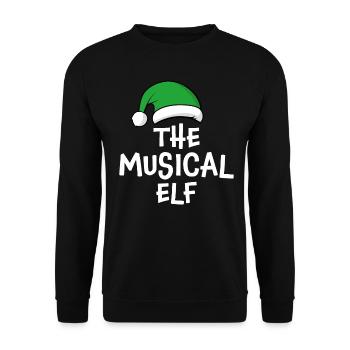 Der musikalische Elf - Unisex Pullover - Schwarz - Vorne - Alina (178cm) & Michal (187cm)