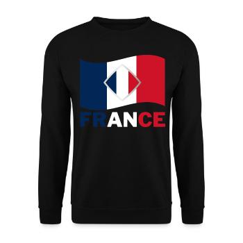 Football jersey France I Football Francis flag - Unisex Sweatshirt - black - Front - Alina (178cm) & Michal (187cm)