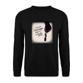 Und manche Erinnerungen hängen an einer Kette - Unisex Pullover - Schwarz - Vorne - Alina (178cm) & Michal (187cm)