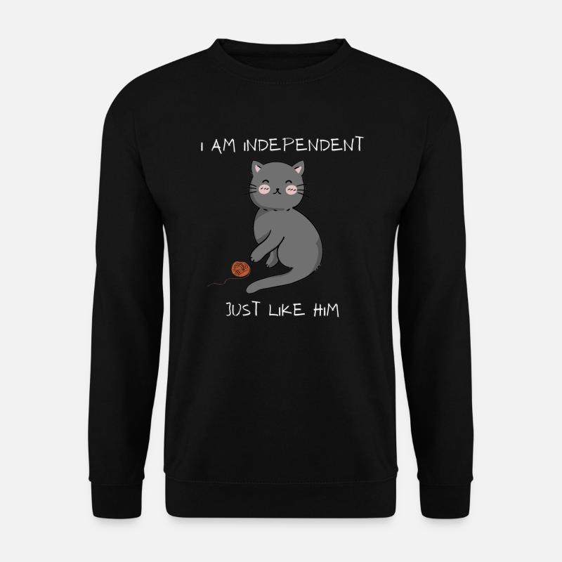 Unabhängige Katze - Unisex Pullover - Schwarz