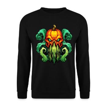 Cthulhu meets pumpkin - Unisex Sweatshirt - black - Front - Alina (178cm) & Michal (187cm)