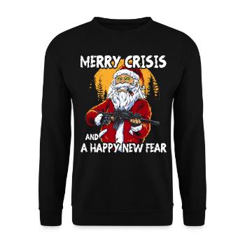 Merry Crisis - Unisex Pullover - Schwarz - Vorne - Alina (178cm) & Michal (187cm)