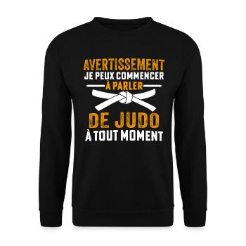parler de judo à tout moment - Sweat-shirt Unisexe - noir - Devant - Alina (178cm) & Michal (187cm)
