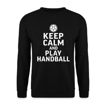 Keep Calm And Play Handball - Sweat-shirt Unisexe - noir - Devant - Alina (178cm) & Michal (187cm)