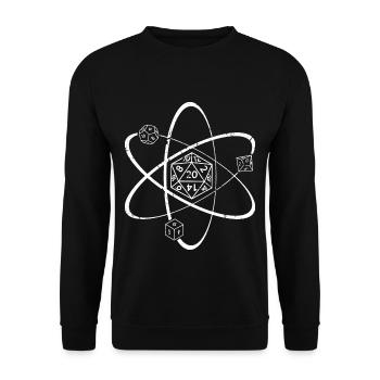 Spielleiter D20 Dice Rollenspiel Brettspiel - Unisex Pullover - Schwarz - Vorne - Alina (178cm) & Michal (187cm)