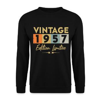 Vintage 1957 Édition Limitée - Sweat-shirt Unisexe - noir - Devant - Alina (178cm) & Michal (187cm)
