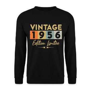 Vintage 1956 Édition Limitée - Sweat-shirt Unisexe - noir - Devant - Alina (178cm) & Michal (187cm)
