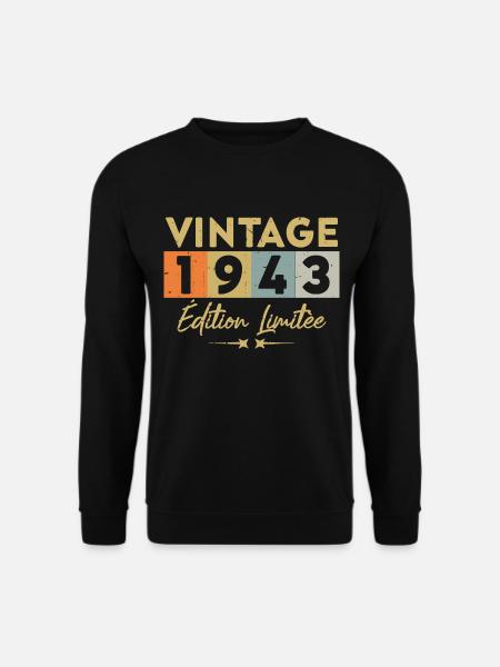 Vintage 1943 Limitierte Auflage - Unisex Pullover - Schwarz