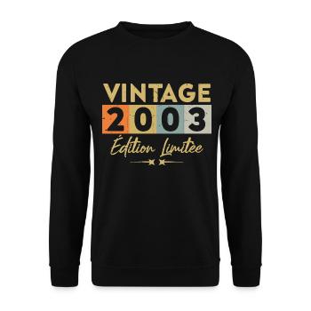 Vintage 2003 Édition Limitée - Sweat-shirt Unisexe - noir - Devant - Alina (178cm) & Michal (187cm)