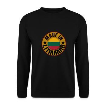 Litauen - Unisex Pullover - Schwarz - Vorne - Alina (178cm) & Michal (187cm)