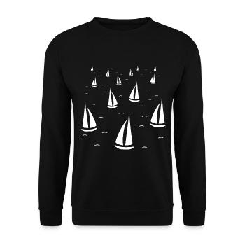 Sailing ship boat sailing - Unisex Sweatshirt - black - Front - Alina (178cm) & Michal (187cm)