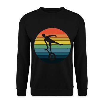 Unicycle Unicyclist Unicycling Unicycling - Unisex Sweatshirt - black - Front - Alina (178cm) & Michal (187cm)