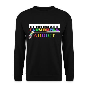 floorball player floorball floorball - Unisex Sweatshirt - black - Front - Alina (178cm) & Michal (187cm)