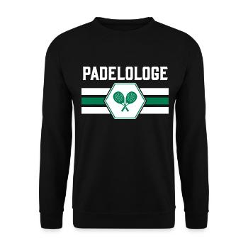 Padel Padeltennis Padeltennisspieler - Unisex Pullover - Schwarz - Vorne - Alina (178cm) & Michal (187cm)