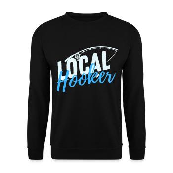 Je suis juste un h**ker local - Fishing Design - Sweat-shirt Unisexe - noir - Devant - Alina (178cm) & Michal (187cm)