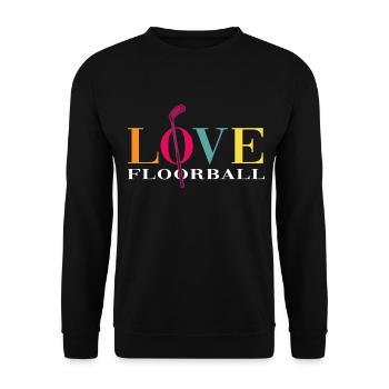 Floorball floorball "Floorball-love" - Unisex Sweatshirt - black - Front - Alina (178cm) & Michal (187cm)
