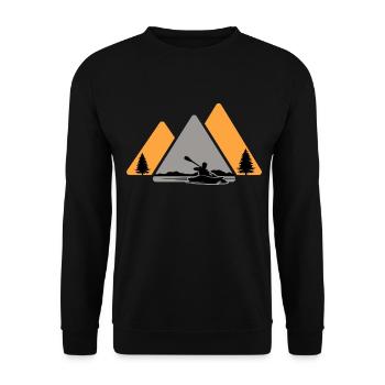 Kayak Kayak Kayak Tour en kayak Pagayer - Sweat-shirt Unisexe - noir - Devant - Alina (178cm) & Michal (187cm)
