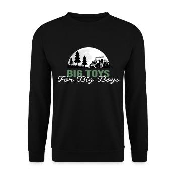 tractor farmer field tractor driver trekker - Unisex Sweatshirt - black - Front - Alina (178cm) & Michal (187cm)