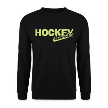 hockey sur gazon accro au hockey sur gazon - Sweat-shirt Unisexe - noir - Devant - Alina (178cm) & Michal (187cm)