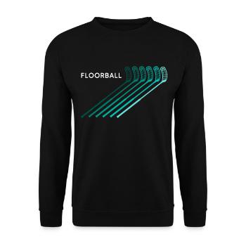 Floorball floorball « floorball bat » unihoc - Sweat-shirt Unisexe - noir - Devant - Alina (178cm) & Michal (187cm)