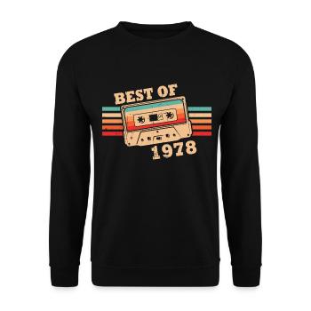 Best Of 1978 Vintage Retro Cassette - Unisex Sweatshirt - black - Front - Alina (178cm) & Michal (187cm)