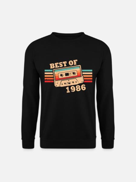 Best Of 1986 Vintage Retro Kassette - Unisex Pullover - Schwarz