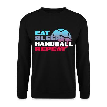 handball handballspieler handball-life - Unisex Pullover - Schwarz - Vorne - Alina (178cm) & Michal (187cm)