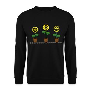 Fahrrad Fahrradladen BIKE-Zeit Fahrradschaltung - Unisex Pullover - Schwarz - Vorne - Alina (178cm) & Michal (187cm)