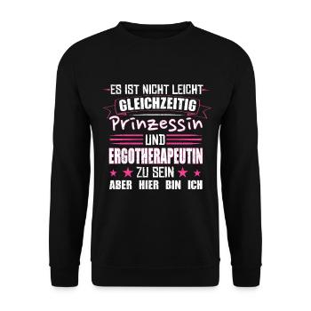 Ergotherapeutin - Unisex Pullover - Schwarz - Vorne - Alina (178cm) & Michal (187cm)