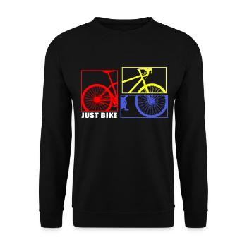 Bike Bike Road Bike Chaîne de vélo « bike mosaik » - Sweat-shirt Unisexe - noir - Devant - Alina (178cm) & Michal (187cm)
