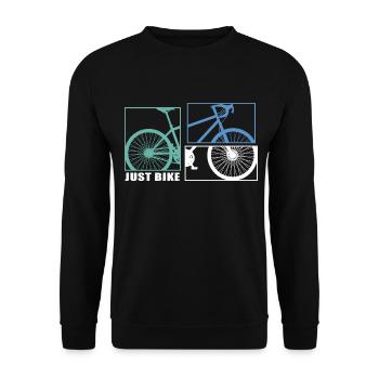Bicycle Bicycle Chain Cyclist bikemosaic ride - Unisex Sweatshirt - black - Front - Alina (178cm) & Michal (187cm)