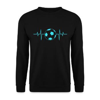 Soccer player heartbeat soccer ball - Unisex Sweatshirt - black - Front - Alina (178cm) & Michal (187cm)