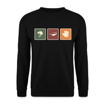vélo vélo gravelbike en tournée - Sweat-shirt Unisexe - noir - Devant - Alina (178cm) & Michal (187cm)