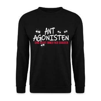 ameise ameisenkolonie "ant-agositen" ameisenstaat - Unisex Pullover - Schwarz - Vorne - Alina (178cm) & Michal (187cm)