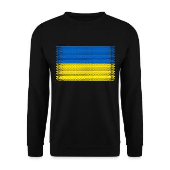 UKRAINE support Kyiv-love Zelensky slava ukraini - Unisex Sweatshirt - black - Front - Alina (178cm) & Michal (187cm)