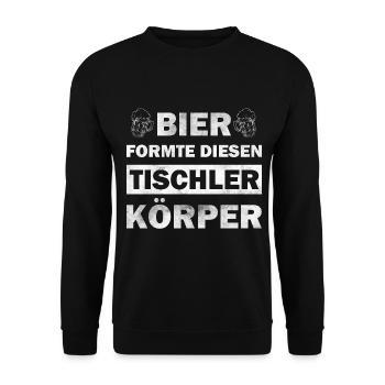 Carpenter - Beer Shaped This Carpenter's Body - Unisex Sweatshirt - black - Front - Alina (178cm) & Michal (187cm)