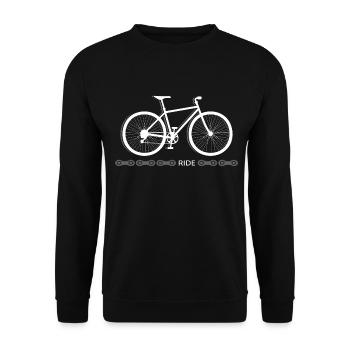 vélo vélo vélo sans vélo vélo à l’épreuve de la selle - Sweat-shirt Unisexe - noir - Devant - Alina (178cm) & Michal (187cm)