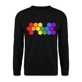 lgbt pride love gay human pan queer lgbtq rules - Unisex Sweatshirt - black - Front - Alina (178cm) & Michal (187cm)